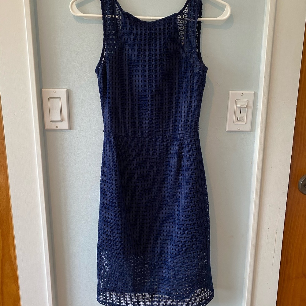 Navy blue body con dress